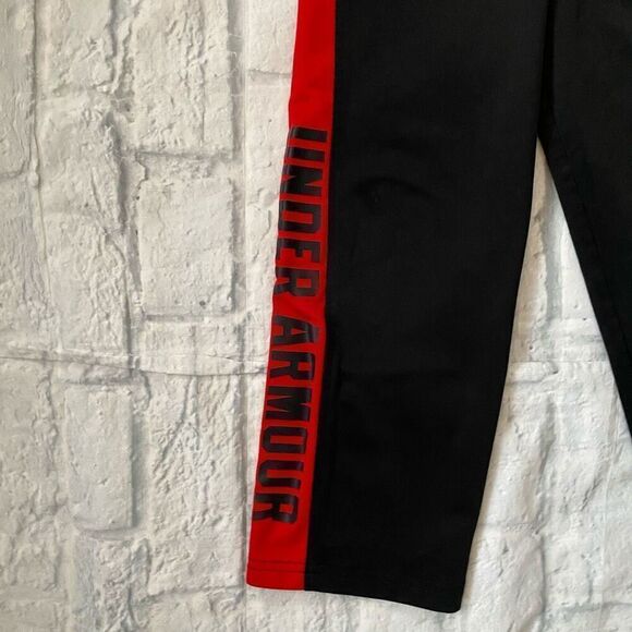 Under Armour toddler boys 4 pull on athletic pants black & red - Picture 2 of 5